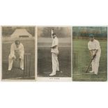 Cricket postcards 1900s-1950s. A selection of twenty four mono real photograph and printed