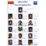 Sri Lanka 2010-2012. Three autograph sheets for Sri Lank U19 tour to England 2010, full tour to