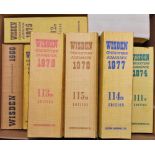 Wisden Cricketers' Almanack 1960, 1968, 1969, 1972 to 1978 (with duplicate 1976) and 1968.