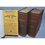 Wisden Cricketers' Almanack 1926, 1931 and 1932. 63rd, 68th & 69th editions. The three books bound