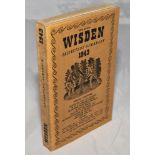 Wisden Cricketers' Almanack 1943. 80th edition. Original limp cloth covers. Only 5600 paper copies