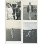 Yorkshire C.C.C. Scarborough Festival 1958. Four mono candid photographs featuring Yorkshire players
