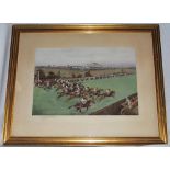 Horse Racing. 'The Start and the Finish of the 1923 Epsom Derby'. A pair of original limited edition