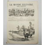 'Le Monde Illustre'. Early and original 'tabloid' sixteen page French newspaper for the 3rd