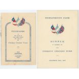 Chile tour to Argentina 1924/25. A selection of official ephemera relating to the Chile tour of