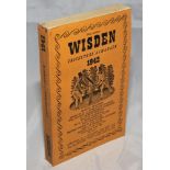 Wisden Cricketers' Almanack 1942. 79th edition. Original limp cloth covers. Only 4100 paper copies