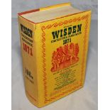 Wisden Cricketers' Almanack 1971. Original hardback with dustwrapper. Some repaired tears to