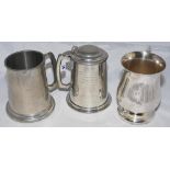 Dennis Brian Close. Yorkshire, Somerset & England 1949-1977. Three pewter pint tankards engraved '