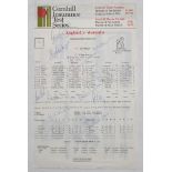 England v Australia 1981. Official complete printed scorecard for the fourth Test match,
