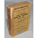 Wisden Cricketers' Almanack 1910. 47th edition. Original paper wrappers. Some loss to spine paper,