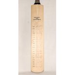 West Indies tour to England 1995. Boundary 'Bear' full size cricket bat signed by twenty players and