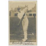Charles Percy McGahey. Essex & England 1894-1921. Mono postcard of McGahey in batting pose.