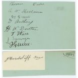 Nottinghamshire C.C.C. 1903. Page nicely signed in black ink by eight Nottinghamshire players.