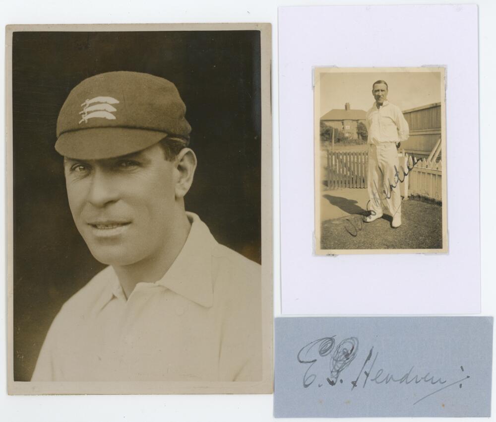 Patsy and Denis Hendren. Middlesex c1920s. Original sepia press photograph of Patsy Hendren, head