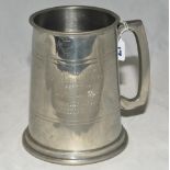 Dennis Brian Close. Yorkshire, Somerset & England 1949-1977. Pewter one pint tankard with engraved