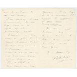 William Ewart 'Bill' Astill. Leicestershire & England 1906-1939. Four page handwritten letter in ink