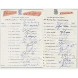 New Zealand tours to West Indies 1972 and England 1973. Two official autograph sheets, each fully