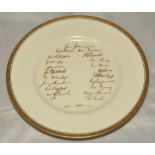 'The Ashes'. Australia 1956. Royal Worcester bone china plate produced by the factory to commemorate