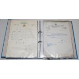 Cricket correspondence 1950s-1990s. Blue file comprising an interesting selection of twenty seven