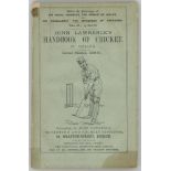 'John Lawrence's Handbook of Cricket in Ireland. Second Number 1866-67'. Compiled and edited by J.