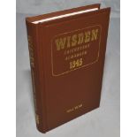 Wisden Cricketers' Almanack 1945. Willows hardback reprint (2000) with gilt lettering. Limited