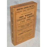 Wisden Cricketers' Almanack 1891. 28th edition. Original paper wrappers. Neat replacement spine