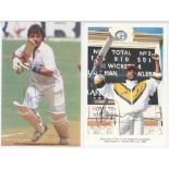 Test and County postcards and trade cards 1970s/1990s. White folder comprising forty one signed
