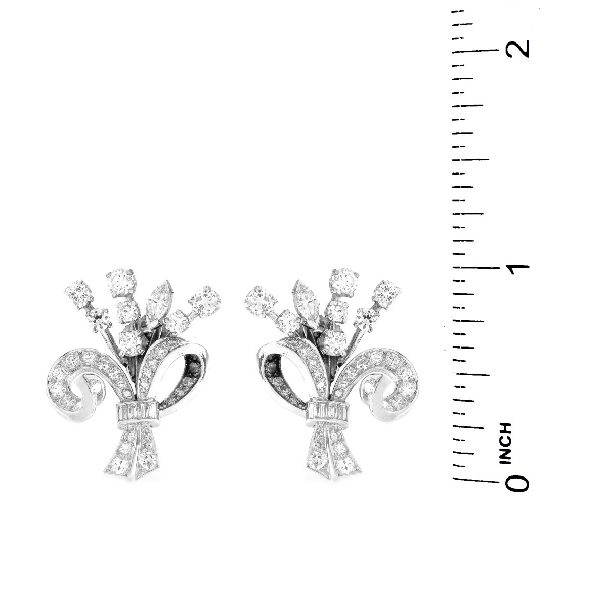 4.0ct TW Diamond and Platinum Earrings - Image 3 of 4