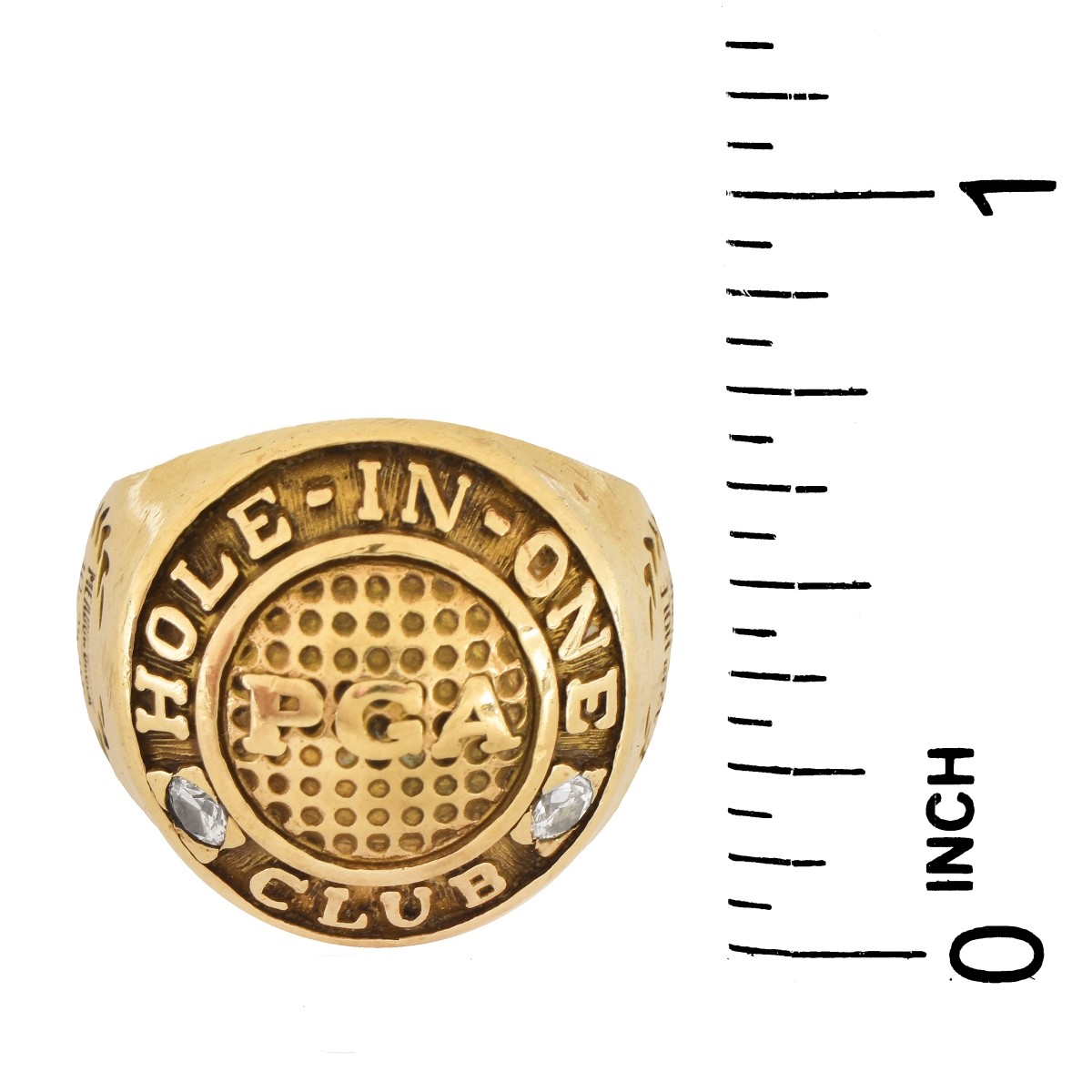 Vintage 10K Gold Hole in One Ring - Image 5 of 7