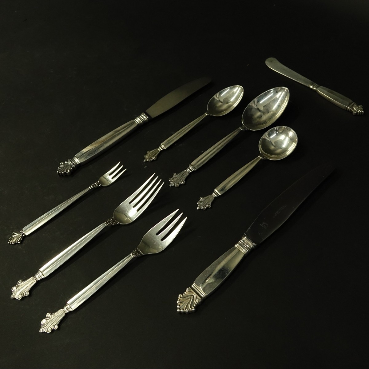 156 Pieces Georg Jensen Acanthus Flatware - Image 2 of 3