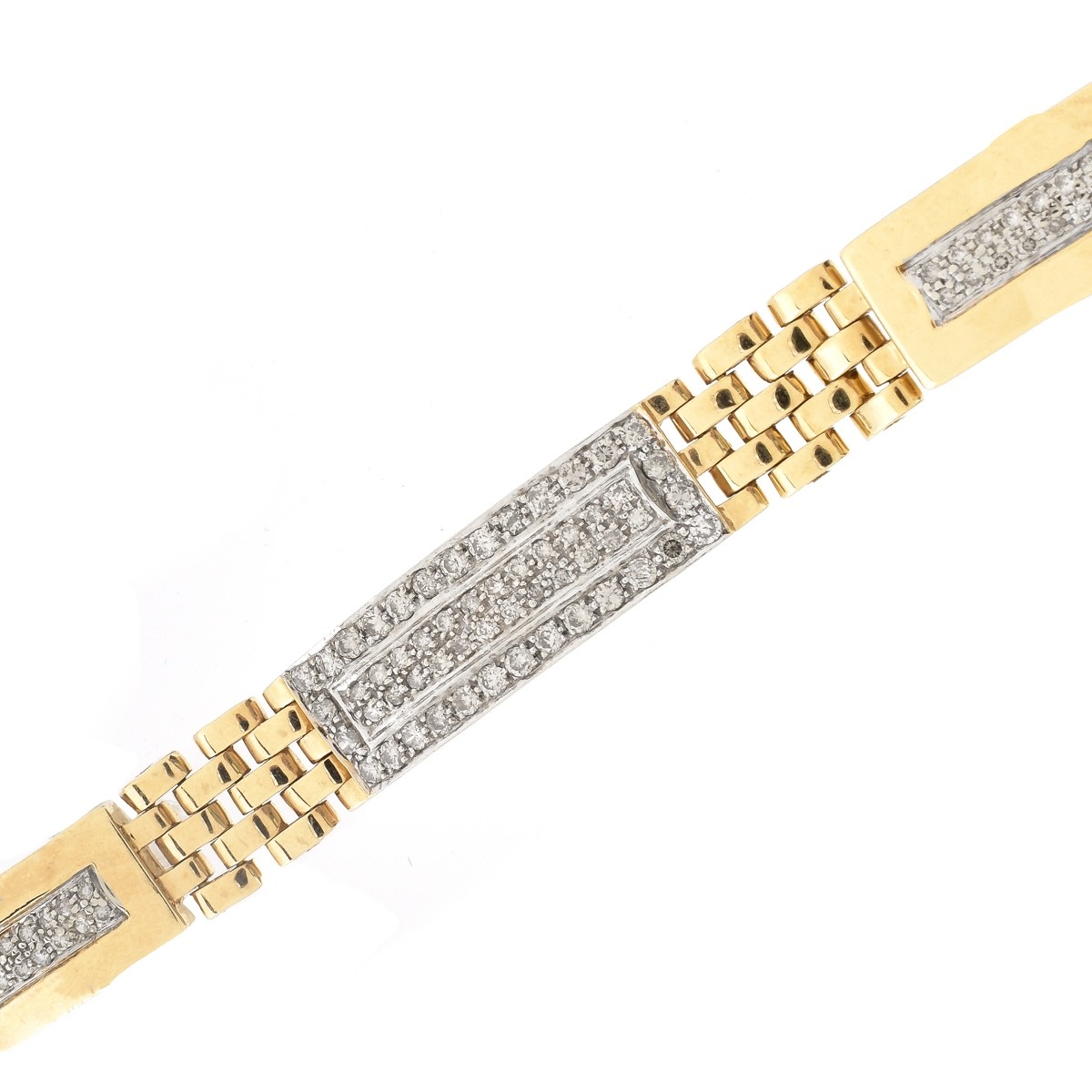 Man's Diamond and 14K Gold Bracelet - Image 3 of 6