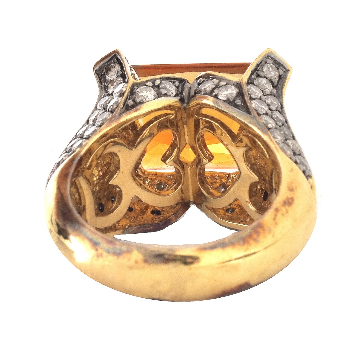 Citrine, Diamond and 14K Gold Ring - Image 4 of 7