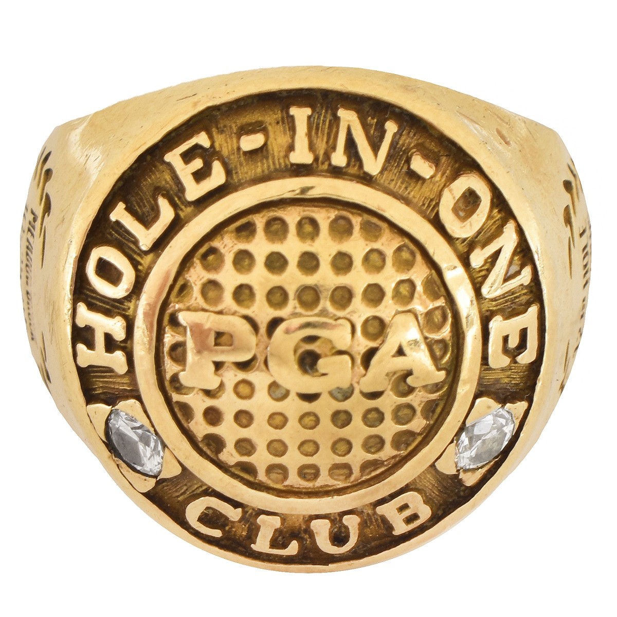 Vintage 10K Gold Hole in One Ring - Image 2 of 7