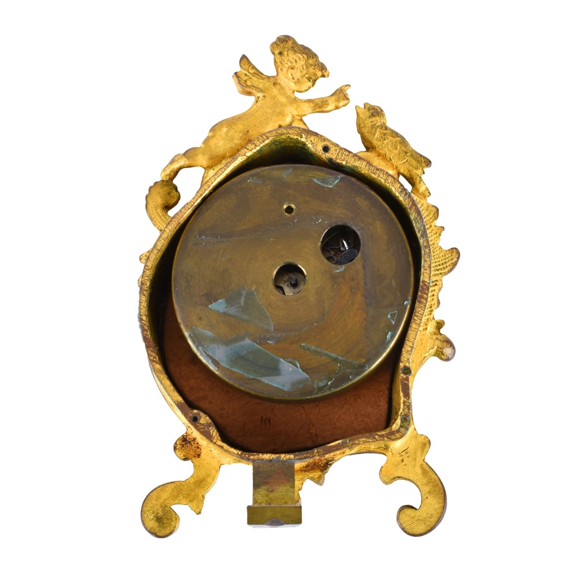 Two Antique Bronze and Enameled Miniature Clocks - Image 6 of 6