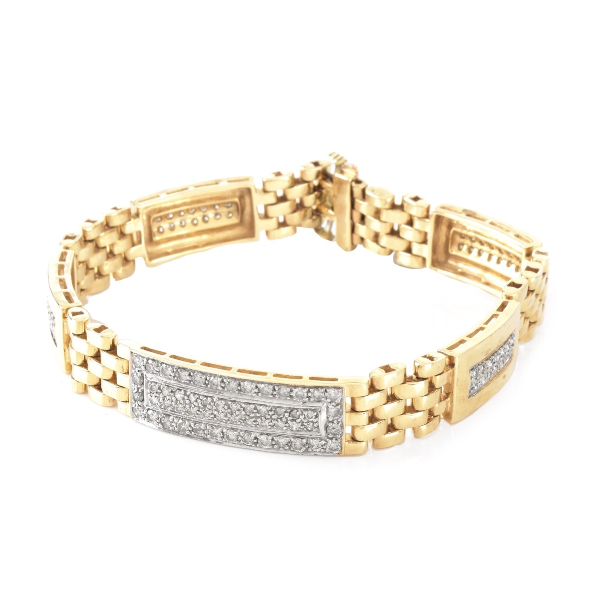 Man's Diamond and 14K Gold Bracelet - Image 2 of 6