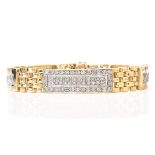 Man's Diamond and 14K Gold Bracelet