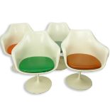 Four (4) Saarinen style Tulip Armchairs