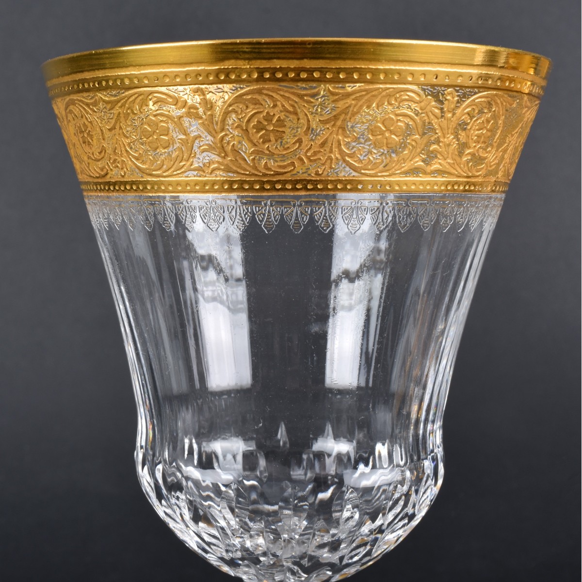 Three (3) St Louis Thistle Goblets - Image 5 of 5