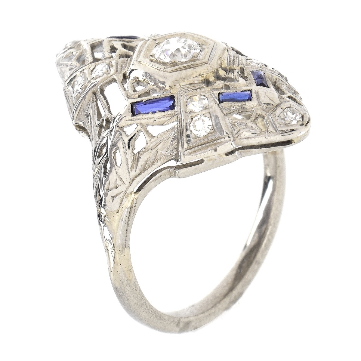 Art Deco Diamond and Platinum Ring