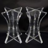 Pair of Mid Century Modern Lucite Table Bases