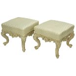 Pair of Louis XV Style Upholstered Benches