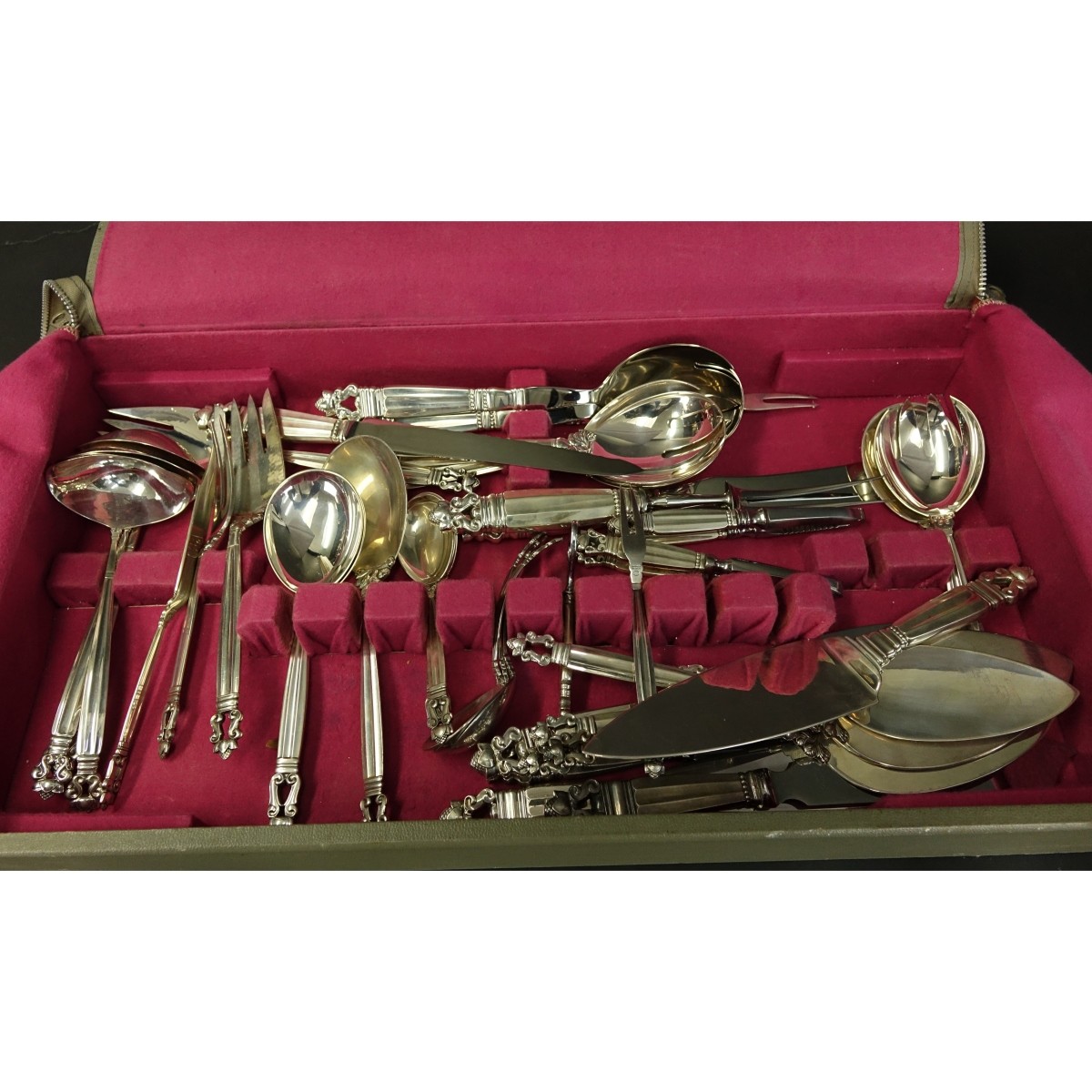 42 Pieces Georg Jensen Acorn Flatware - Image 5 of 5