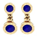 Bulgari 18K Gold and Lapis Earrings