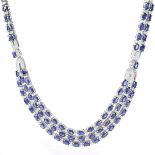 Sapphire, Diamond and 18K Gold Necklace