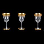 Three (3) St Louis Thistle Goblets