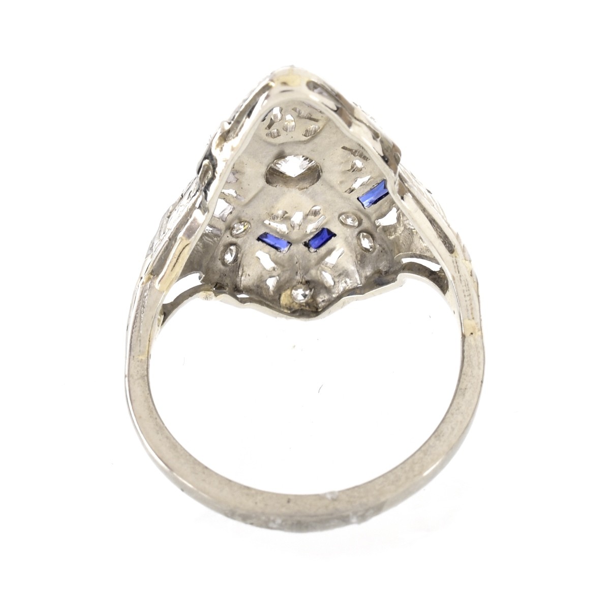 Art Deco Diamond and Platinum Ring - Image 4 of 6