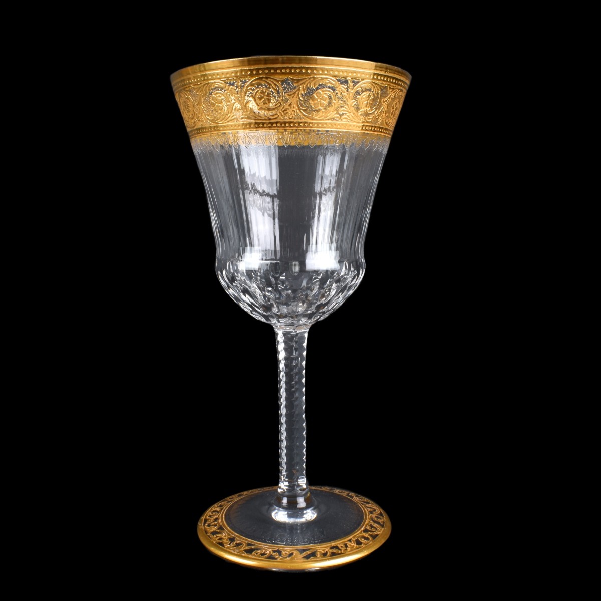 Three (3) St Louis Thistle Goblets - Image 2 of 5