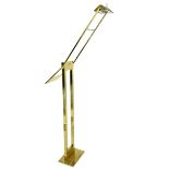 Mid Century Modern Gilt Brass Floor Lamp