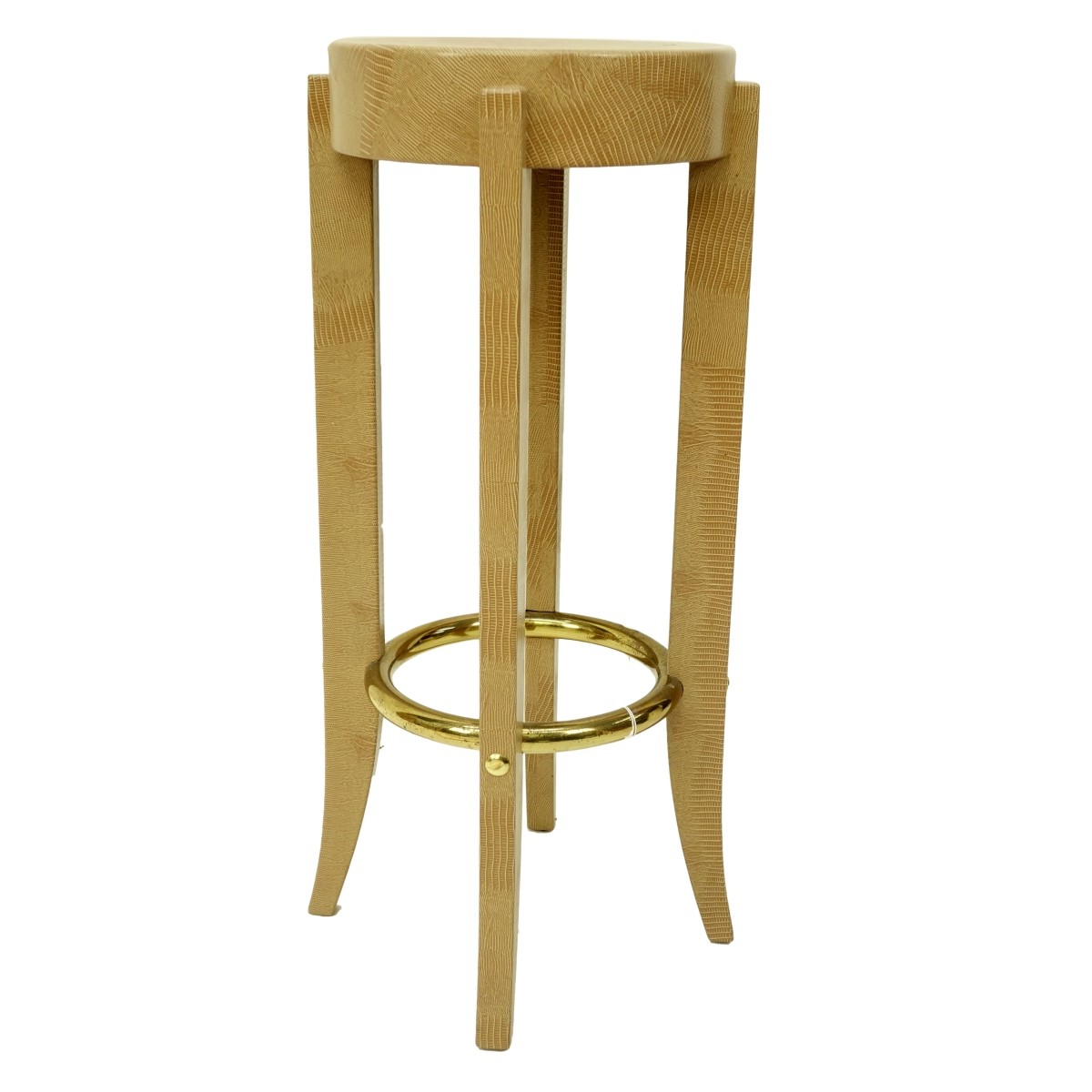 Karl Springer Bar Stool - Image 2 of 4