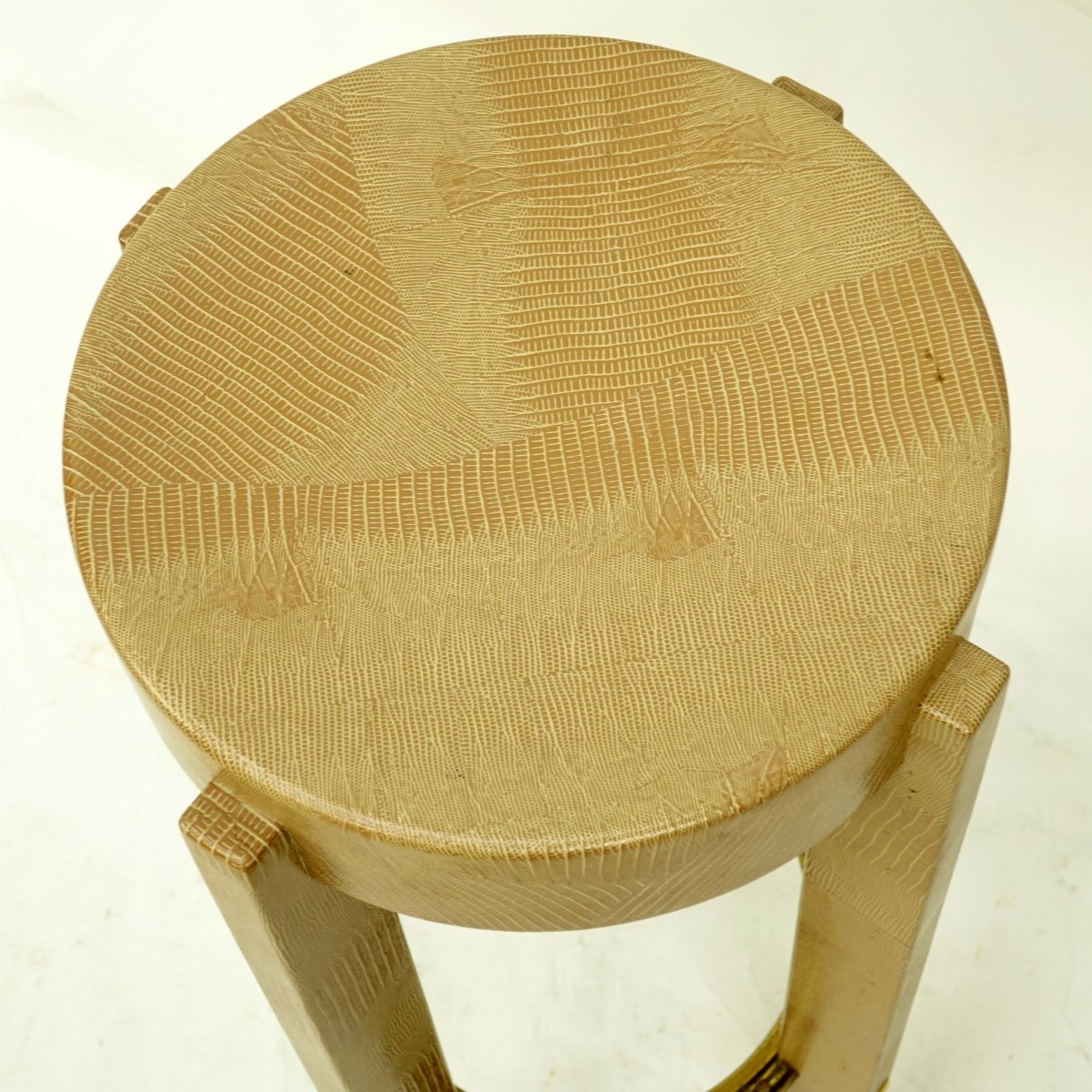 Karl Springer Bar Stool - Image 3 of 4